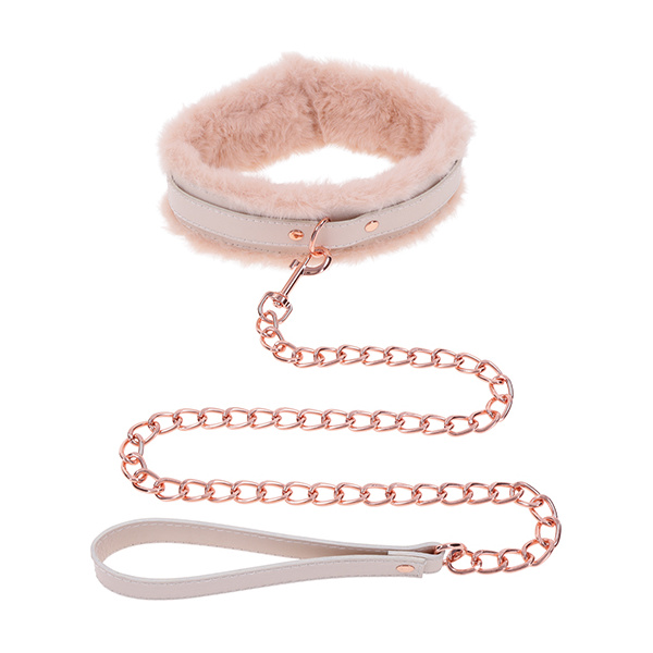 Sex & Mischief Peaches 'n CreaMe Fur Collar & Leash - Image 2