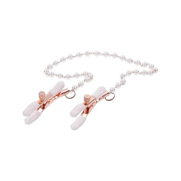 Sex & Mischief Peaches 'n CreaMe Pearl Nipple Clamps - Image 5
