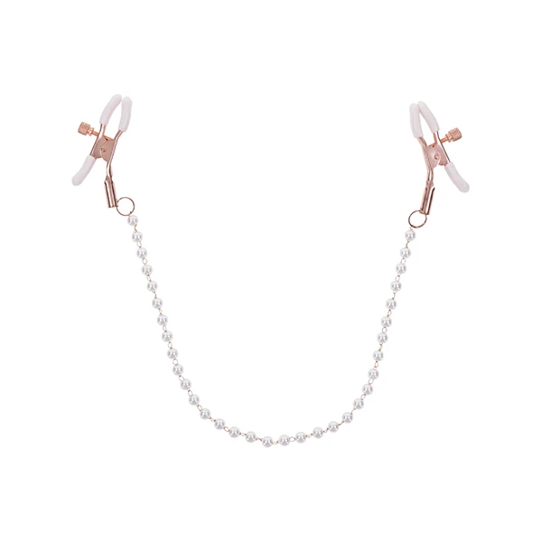 Sex & Mischief Peaches 'n CreaMe Pearl Nipple Clamps - Image 2