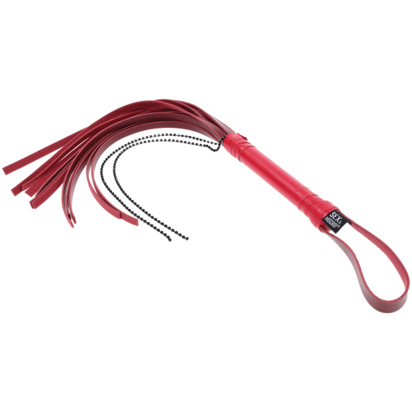 Sex & Mischief Ex's & Oh's Crystal Flogger - Red - Image 4