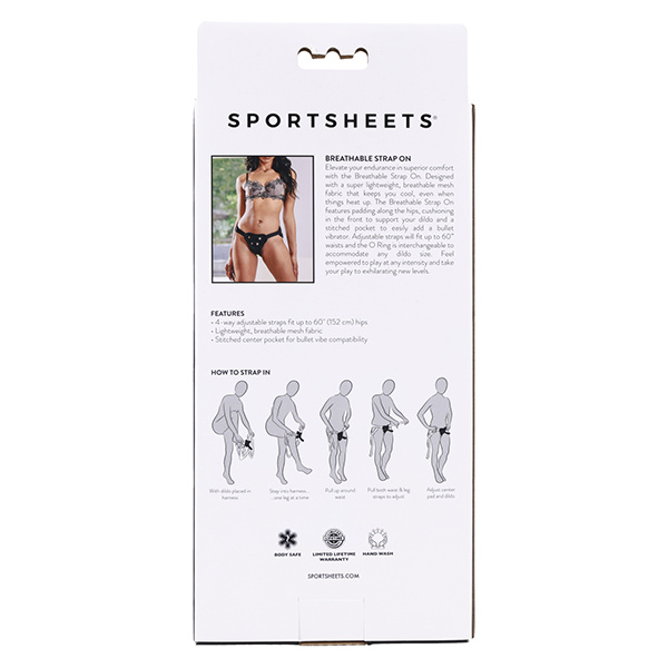 Sportsheets Breathable Mesh Strap-On - Black - Image 2