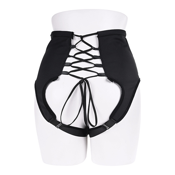 Sportsheets High Waisted Strap-On Corset - Black - Image 3