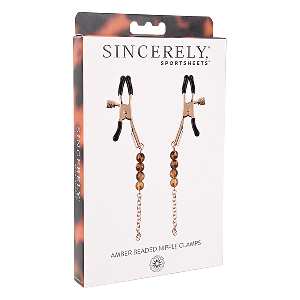 Sincerely Amber Beaded Nipple Clamps