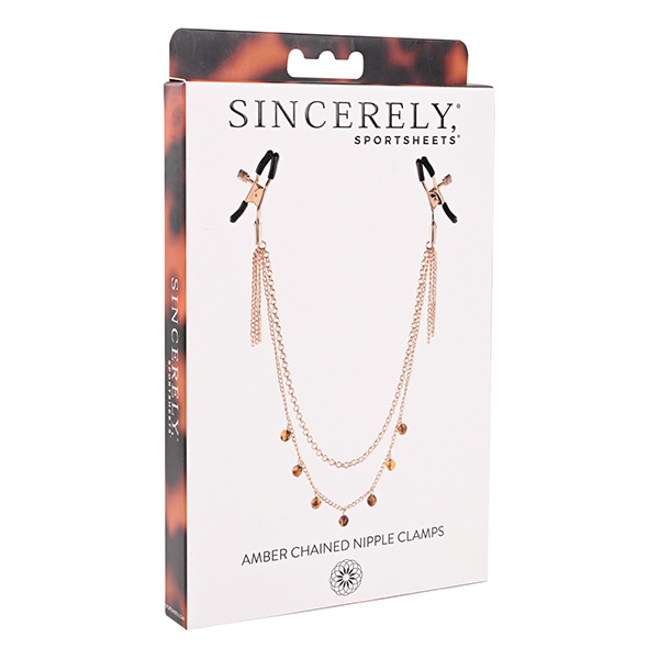 Sincerely Amber Chained Nipple Clamps
