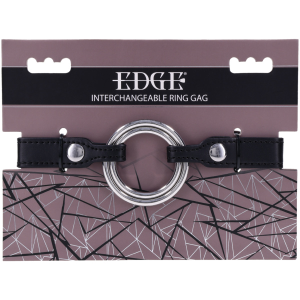 Edge Interchangeable Ring Gag - Black