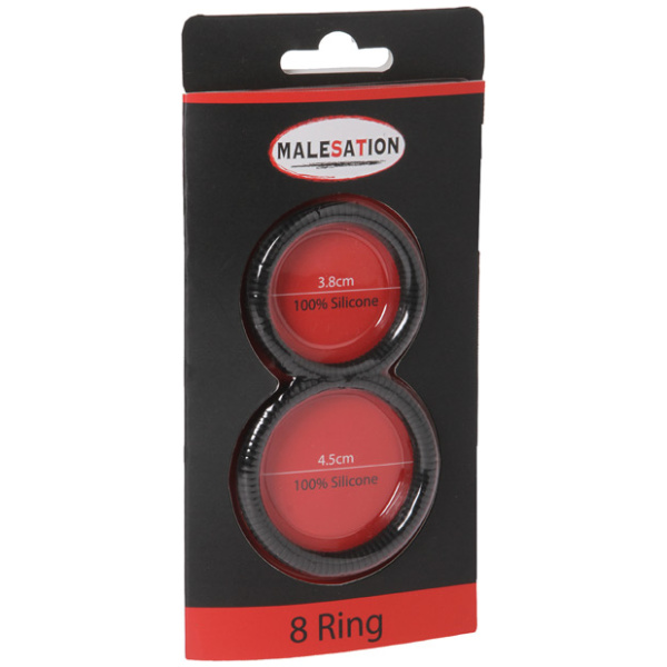 MALESATION Figure 8 Cock Ring - Black