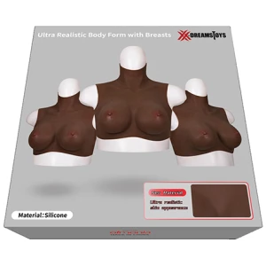 XX-DREAMTOYS Ultra Realistic D Cup Breast Form Medium - Black