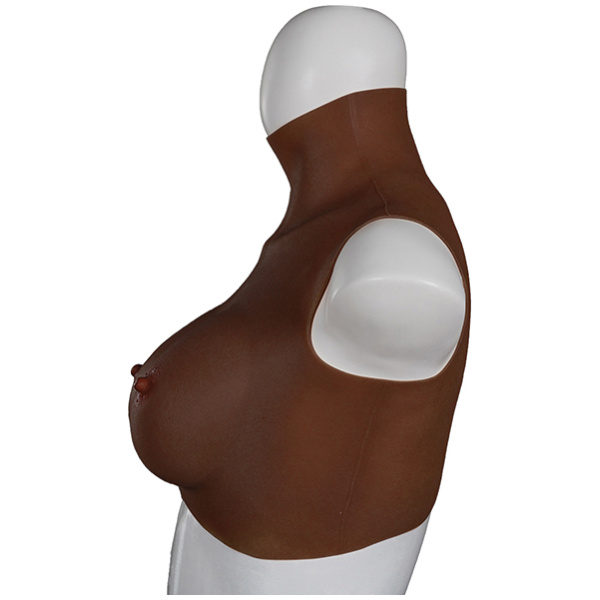 XX-DREAMTOYS Ultra Realistic D Cup Breast Form Medium - Black - Image 4