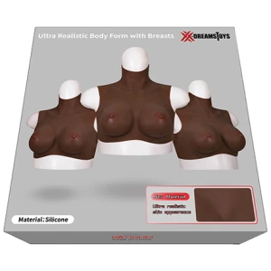 XX-DREAMTOYS Ultra Realistic E Cup Breast Form Large - Black