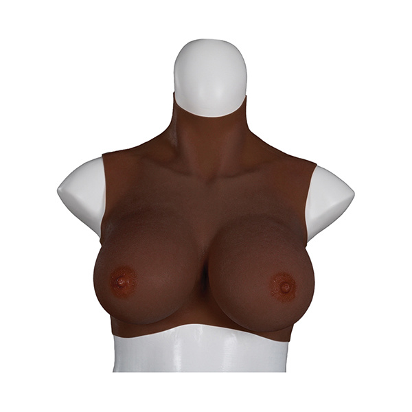 XX-DREAMTOYS Ultra Realistic E Cup Breast Form Large - Black - Image 2