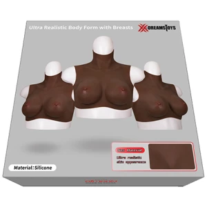 XX-DREAMTOYS Ultra Realistic H Cup Breast Form Extra Large - Black