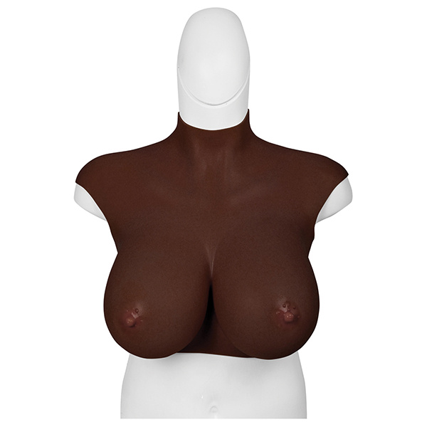 XX-DREAMTOYS Ultra Realistic H Cup Breast Form Extra Large - Black - Image 2
