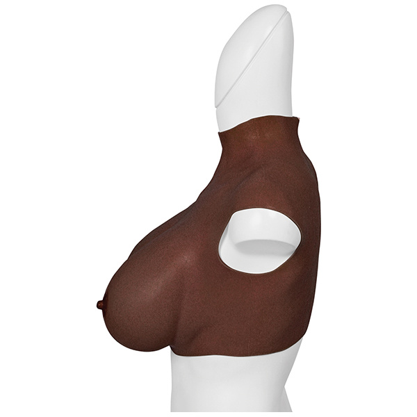 XX-DREAMTOYS Ultra Realistic H Cup Breast Form Extra Large - Black - Image 3