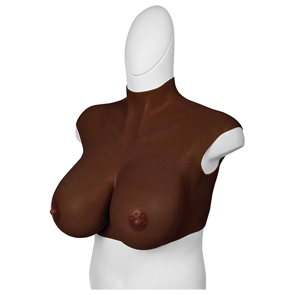 XX-DREAMTOYS Ultra Realistic H Cup Breast Form Extra Large - Black - Image 5