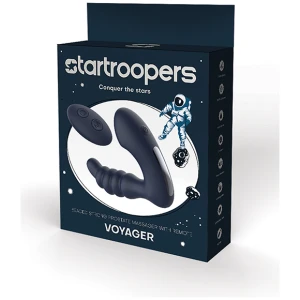 Star Troopers Voyager Beaded Strong Prostate Massager w-Remote - Black