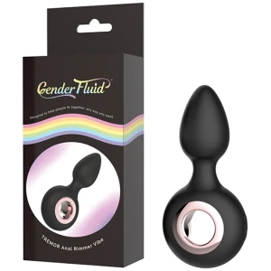 Gender Fluid Tremor Ring Plug Anal Vibe - Black