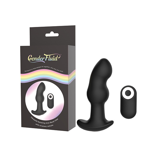 Gender Fluid Frission Anal Vibe w-Remote - Black