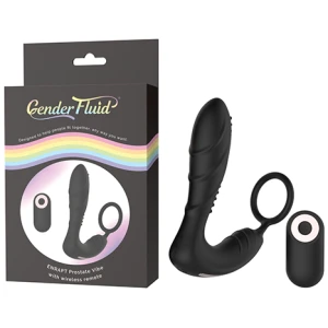 Gender Fluid Enrapt Prostate Vibe w-Remote - Black