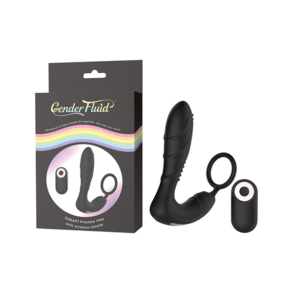 Gender Fluid Enrapt Prostate Vibe w-Remote - Black