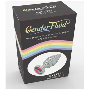 Gender Fluid Excite! Ribbed Plug - Silver