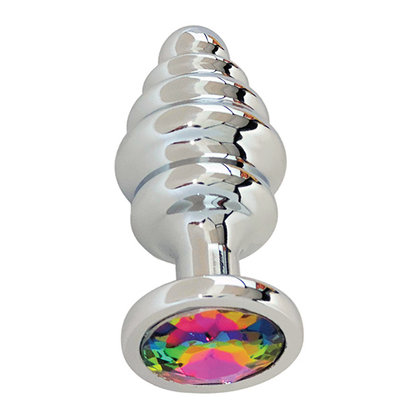 Gender Fluid Excite! Ribbed Plug - Silver - Image 4