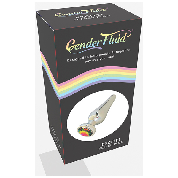 Gender Fluid Excite! Flared Plug - Silver