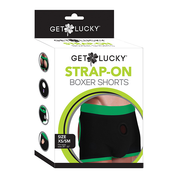 Get Lucky Strap On Boxers - Black/green