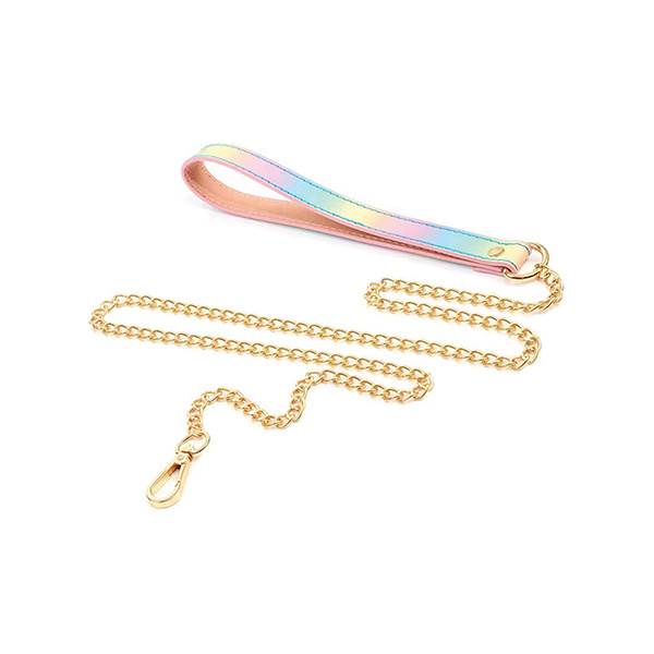 Hello Sexy! Hot Bitch Collar & Leash - Iridescent Rainbow - Image 5