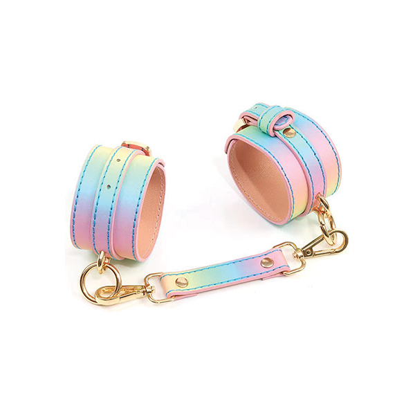 Hello Sexy! Hot Bitch Cuffs & Collar - Iridescent Rainbow - Image 3