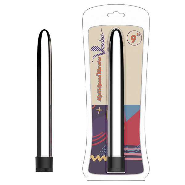Voodoo 9" Multi Speed Vibrator - Silver