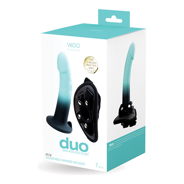 VeDO Duo Silicone Dildo w/Harness