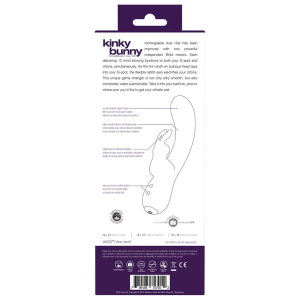 Vedo Kinky Bunny Plus Rechargeable Dual Vibe - Image 2