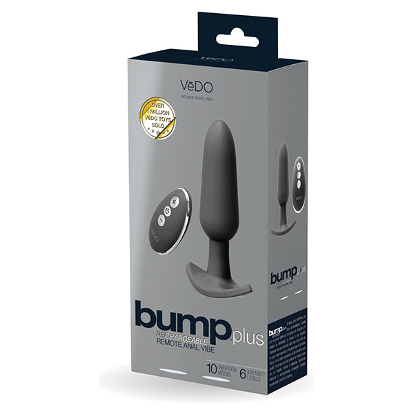 VeDO Bump Plus Rechargeable Remote Control Anal Vibe - Just Black