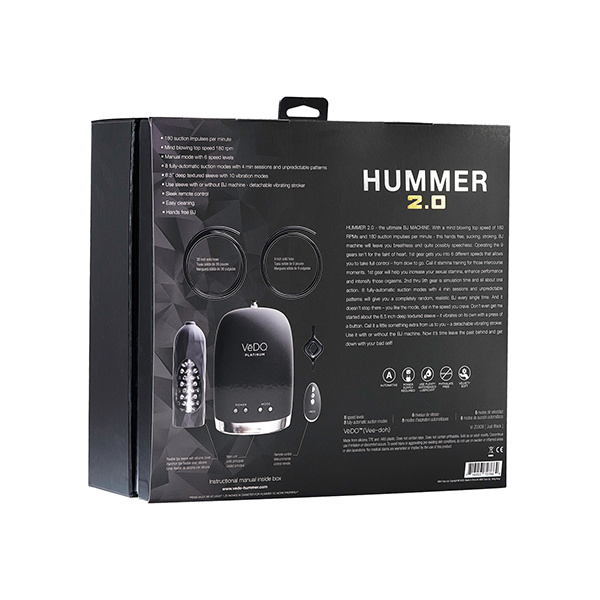 VeDO Hummer 2.0 Masturbator - Black - Image 4