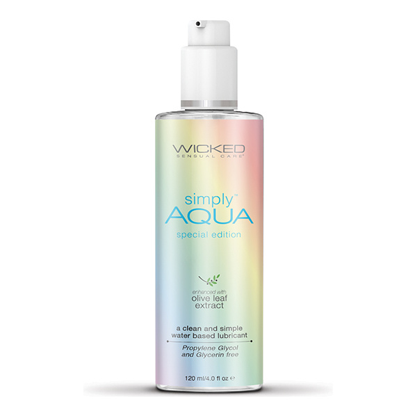 Wicked Sensual Care Simply Aqua Special Edition Water Based Lubricant - 4 oz