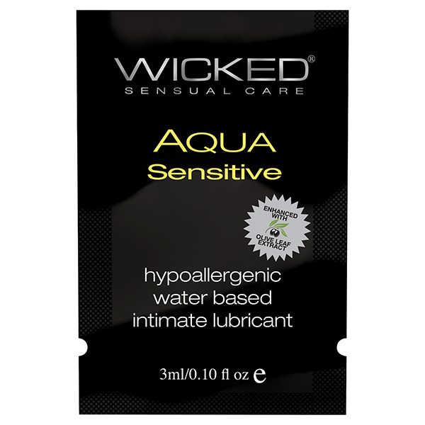 Wicked Sensual Care Hypoallergenic Aqua Sensitive Water Based Lubricant - .1 oz