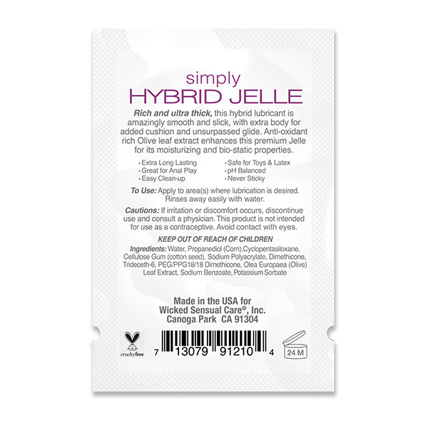 Wicked Sensual Care Simply Hybrid Jelle Lubricant - Image 2