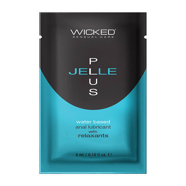 Wicked Sensual Care Jelle Plus Water Based Anal Lubricant with Relaxants - .1 oz - Image 2