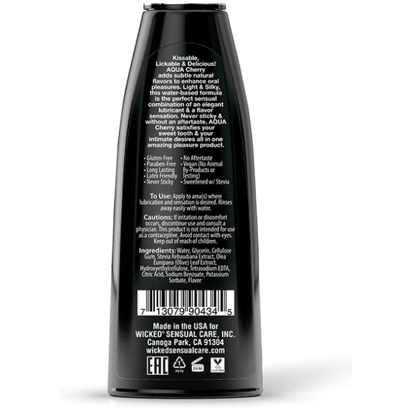 Wicked Sensual Care Aqua Water Based Lubricant - Oz - Image 2