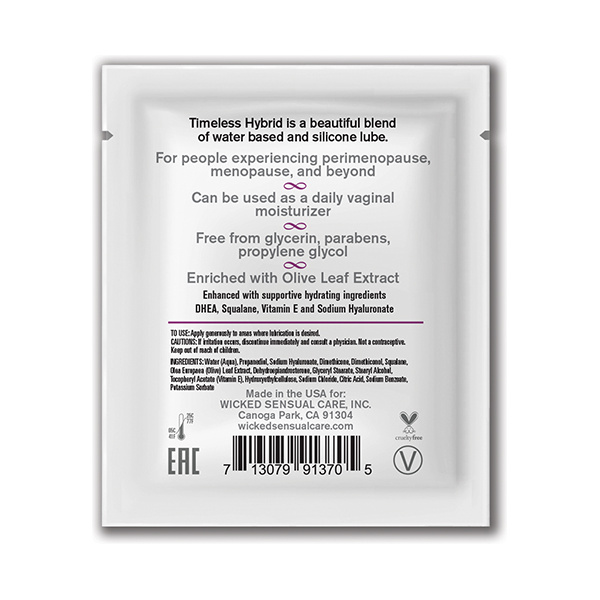 Wicked Sensual Care Simply Timeless Hybrid Water & Silicone Lubricant - oz - Image 2