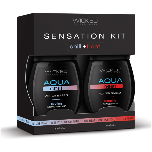 Wicked Sensual Care Sensation Kit Cooling and Warming Water Based Lubricants - 1.5 oz Bottles