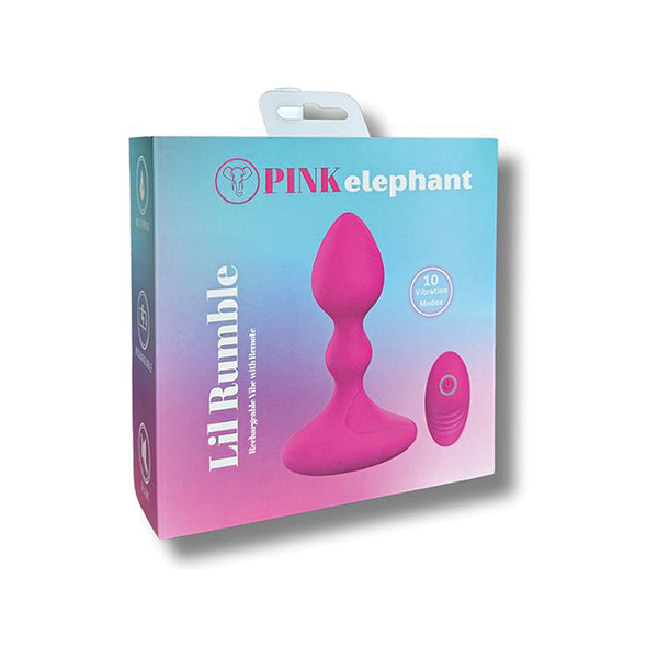 Pink Elephant Lil Rumble Rechargeable Vibe w/Remote - Image 4