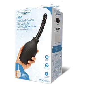 CleanScene 4 Pc Medical Grade Douche Set w-Soft Nozzle