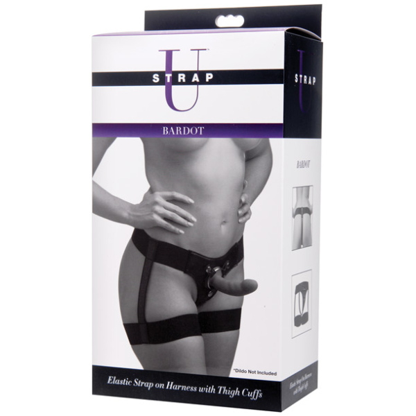 Strap U Bardot Elastic Strap-On Harness w-Thigh Cuffs