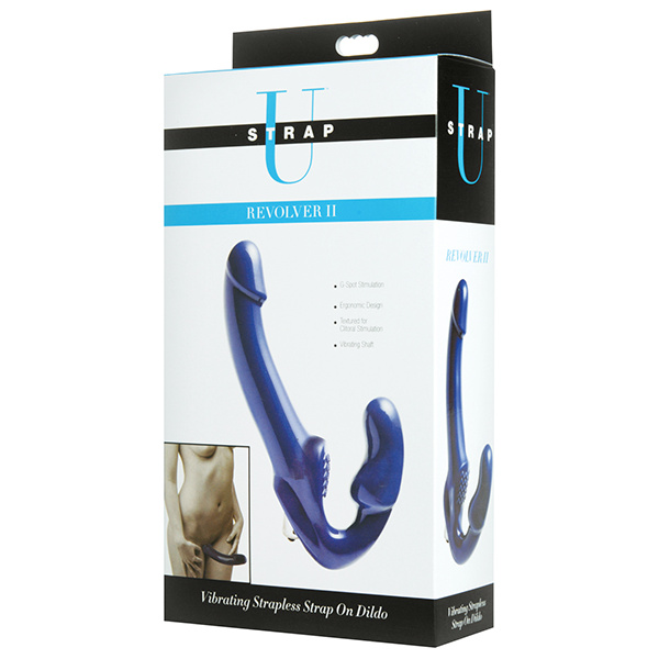 Revolver II Strapless Strap on G-Spot Dildo - Blue