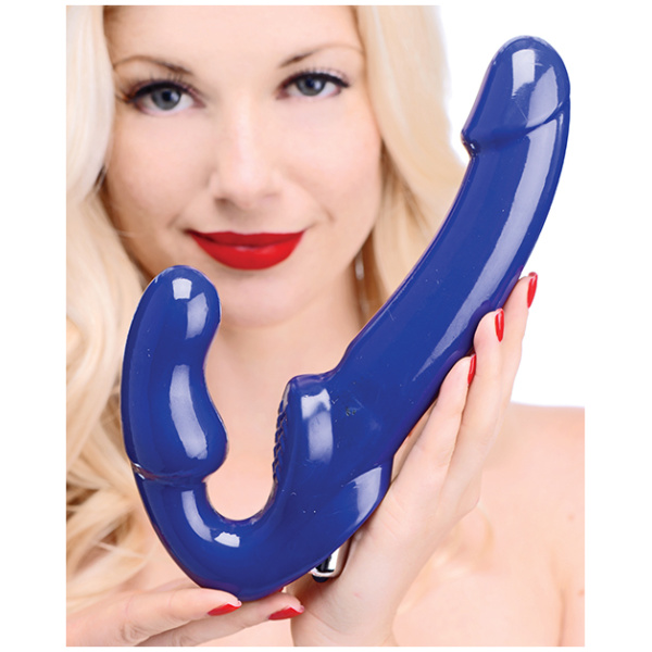 Revolver II Strapless Strap on G-Spot Dildo - Blue - Image 5