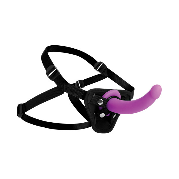 Strap U Navigator Silicone G Spot Dildo w-Harness - Image 2