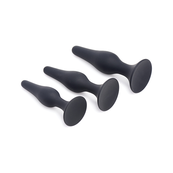 Master Series Triple Tapered Silicone Anal Trainer - Black Set of 3 - Image 3