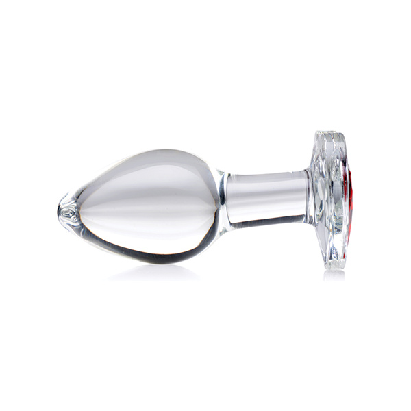Booty Sparks Red Heart Gem Glass Anal Plug - Image 2