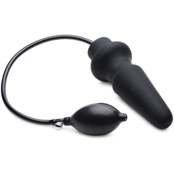 Master Series Ass-Pand Inflatable Silicone Anal Plug - Black - Image 2